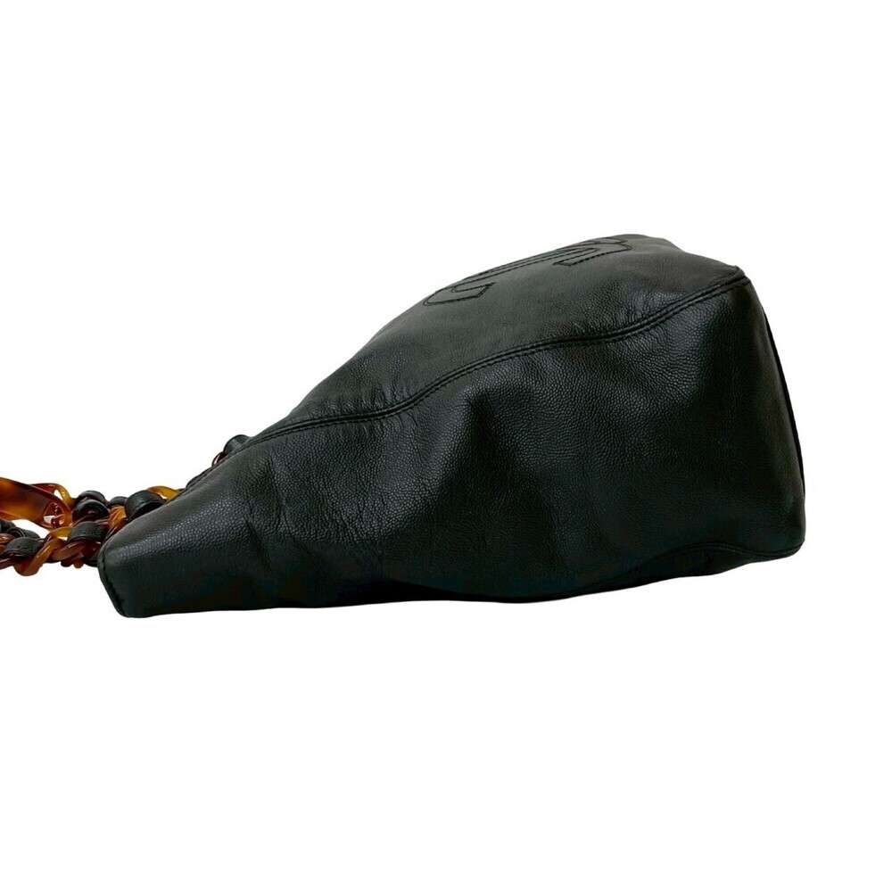 CHANEL Black Caviar Leather Logo Tote Bag - Picture 5 of 10